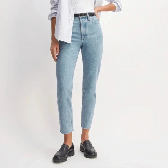 Everlane High Rise Straight Vintage Wash Jeans Size 25 - Picture 1 of 7